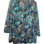 IC By Connie K Jacket Women's XL Asymmetric Hem Floral Mesh Weave Cardigan Photo 0