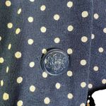 Mango  Suit Navy White Polka Dot Button Front Bomber Jacket Womens L Photo 2