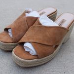 ZARA NIB Beige Crossover Platform Heel Sz 8.5 Photo 0