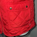 Crown & Ivy  medium women’s red hot icons puffer vest full zip front pockets NWT Photo 4