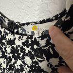 Boden Crew Neck Midi Tea Dress Long Sleeve Black Bloom Floral Size 2R Abstract White Photo 6