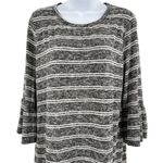 Nordstrom Reborn J Striped Ruffle Sleeve Tunic Top Large Photo 44