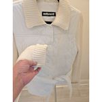 Dollhouse White Quilted M Jacket Ribbed Knit Sleeves Belted Hybrid Belted Photo 2