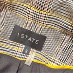 1. State  Cassia Punk Yellow Black Double Breasted Rouched Sleeve Blazer Small Photo 4