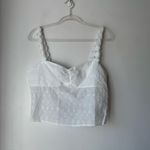 Princess Polly  Franca White Eyelet Floral Embroidered Cropped Tank Top 8 Photo 4