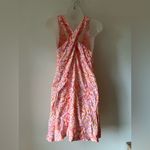 Loft  Sleeveless Printed Swing Dress Size S NWT Pink Orange Yellow Crossback Photo 4