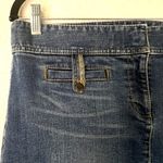 Loft Ann Taylor  Denim Mini Skirt Blue Size 10 Medium Wash Straight Stretch 90s Photo 3