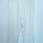 Max Mara  Weekend White 100% Linen Ankle Pants Size 12 Photo 0