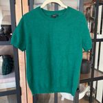 Quince  Mongolian Cashmere sweater short sleeve top tee everglade forest crewneck Photo 7