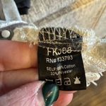 POL Oversized Contrast Lace Crochet Button Down Shirt Women’s Boho Casual Top Photo 4