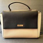 Kate Spade Paterson Court Brynlee Satchel Purse Beige Black Cream *broken strap* Photo 3