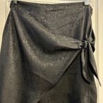 Status by Chenault Black Textured Tie Waist Midi Skirt Women's XL Photo 2