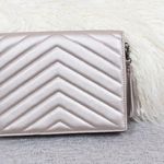 Neiman Marcus  Metallic Chevron stitch clutch Photo 0