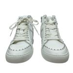 Zadig & Voltaire High Flash Studded Leather High Top Sneaker White Size 40 Photo 3