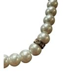 Claires Faux Pearl Set Necklace Bracelet Dangle Earrings Silver Tone NEW on Card Photo 1