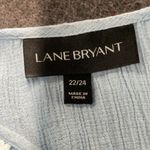 Lane Bryant  Light Carolina Blue Textured Crochet Lace Blouse Plus Size 22 / 24 Photo 4