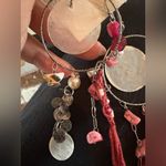 Free People Bohemian Coco Bongo Dangle Maroon Coastal Earrings Photo 4