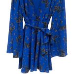 Free People  Lilou Printed Bell Sleeve Dress in Cobalt Combo Fairycore Size S Photo 4