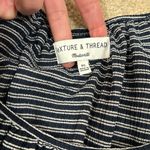 Madewell  Texture & Thread Blue White Stripe Puff Shortsleeve Shirt Women XS Photo 5