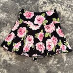 Amy Byer  Black and Pink Floral Skirt Photo 3