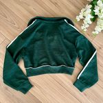 Y2K Green Cropped Knit Sweater Photo 8