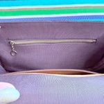 Vintage Block Brown Suede and Faux Reptile Clutch with Matching Shoulder Strap Photo 9