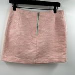 Aritzia Wilfred Pale Pink Preppy Exposed Zipper Tweed Mini Skirt Size 6 Photo 5