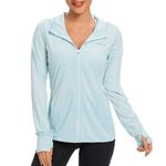 KPSUN UPF 50+ Zip Up Hoodie Longsleeve Sun Shirt Fishing Outdoor Jacket Blue L Size L Photo 0