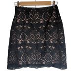 Anthropologie  Kachel Black Lace Mini Skirt Sz. 6 Photo 2