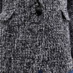 Abercrombie & Fitch NWOT  tweed blazer in black and white One Button XS Photo 1