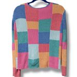 The Eagle’s Eye vintage women’s size large 90’s color block button front sweater Pink Photo 1
