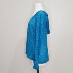 Jockey Person 2 Person Teal Paisley Burnout Hooded Top Sz Medium Green Photo 3