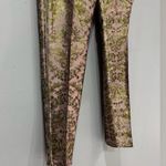 John Richmond Gold Brocade Zip Leg Pants Size 40 (6) EUC Pink Photo 2