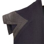 Helmut Lang Black Wool and Blistered Leather Panel Dress Size 0 Avant Garde Photo 4