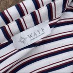 WAYF  Red White and Blue Striped Mini Summer Shirt Dress XS Photo 5