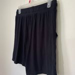 Senita Athletics Black Ribbed Lounge Shorts Drawstring Elastic Waist ~ Size S Photo 5