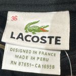 Lacoste Women’s Black Cotton Drawstring Skirt Size 36 US 4 Logo Pocket Casual Photo 6