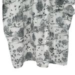 Sugar Lips Renzo Toile Ruffle Blouse Short Flutter Sleeves size 2X Keyhole V Neck Photo 6