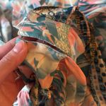 Camilla  silk floral print deep cut floral print dress with rhinestone waist belt Photo 12