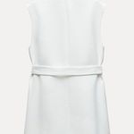 ZARA blazer vest dress white belt waist tie casual bussines office Photo 6