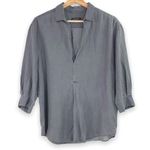 ZARA  Woman Premium Denim Collection - Grey Oversized Long Sleeve - Small Photo 0