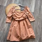 Anthropologie forever that girl linen puff sleeve mini dress coastal cowgirl XS Photo 9