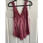 Burgundy Lace One Size Tank Italy Feminine Free Size Ethereal Red Photo 5