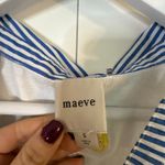 Anthropologie Maeve lemon embroidered collared popover cropped tank small Photo 3