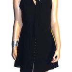 Naked Zebra Black Button Up Dress M Photo 0