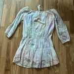 Joie hand tie dyed lace crochet trimmed mini dress Size XS Photo 9
