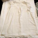 Modcloth Coquette White pleated sleeveless button shirt blouse ruffles- preppy office siren core cottagecore lolita Size S, measurements in pics Only blouse for sale in this post Photo 4