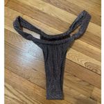 SKIMS  Size 4X Swim Glitter Bikini Bottom Cocoa brown NWT cheeky tanga metallic Photo 6