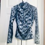 ALLSAINTS Tia Long Sleeve Mesh Top in Inez Blue - US 4 Photo 1