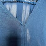 Free People  Women Top XS  Tie Dye Me Down Blue Sheer Boho Chic Summer Photo 4